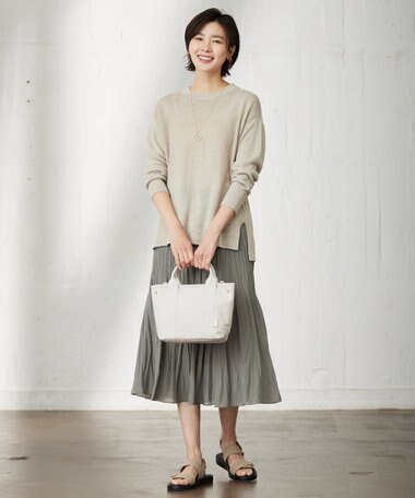  【洗える・吸水速乾】 マーセライズコードリネン ニット