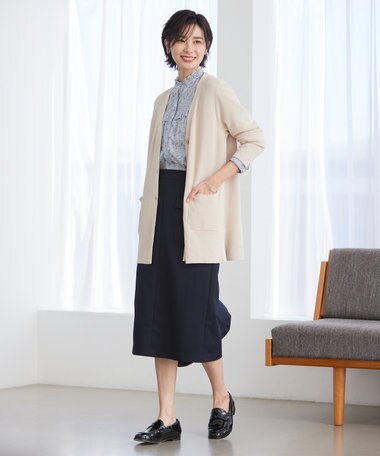  【洗える】 コットンモダール カーディガン