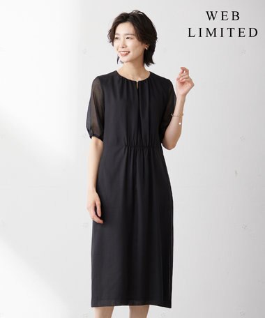  【WEB限定カラーあり・洗える】 ブライトスパンボイル ワンピース