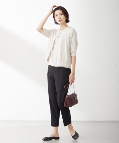  【洗える・抗菌防臭】コットンアセテート ドルマン ニット