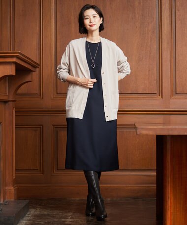  【洗える】RELAXIONツイル ワンピース