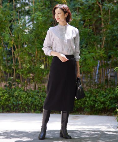  【洗える】デュアルウォームポンチ スカート