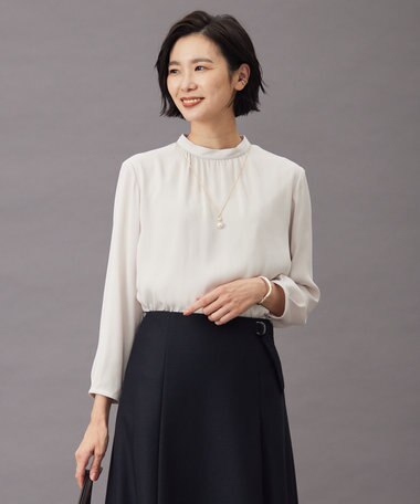  バックサテンジョーゼット カットソー