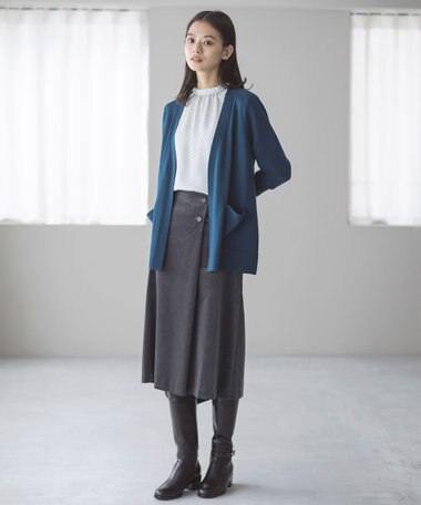  幾何プリント カットソー