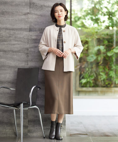  【洗える】デュアルウォームポンチ スカート