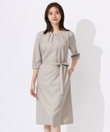 J.PRESS LADIES 【セットアップ対応・洗える・UVケア・速乾】 OXIJEWELストレッチ ワンピース