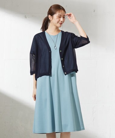 J.PRESS LADIES 【WEB限定カラーあり・洗える・接触冷感】コットンスムース ワンピース