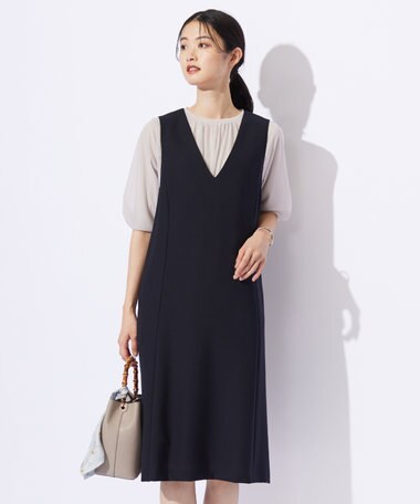 J.PRESS LADIES 【洗える】RELAXIONツイル ジャンパースカート