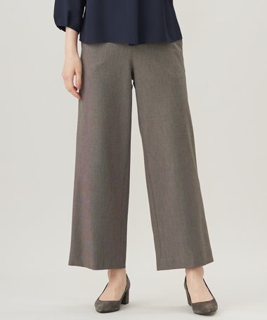 J.PRESS LADIES 【WEB限定カラーあり】T/Rアルガンシルク ワイド パンツ
