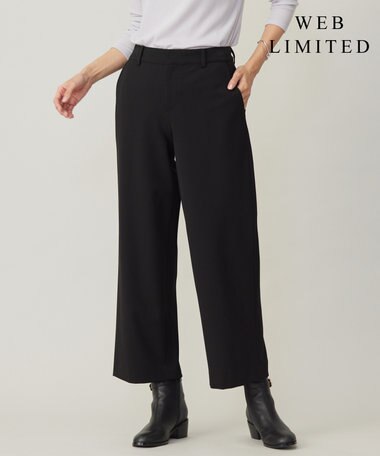 J.PRESS LADIES 【WEB限定カラーあり】T/Rアルガンシルク ワイド パンツ