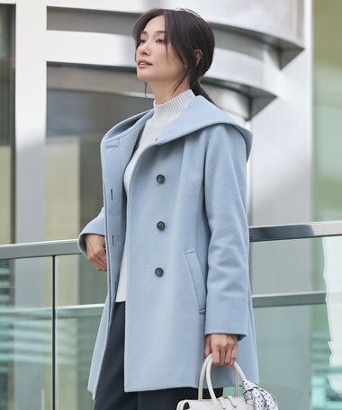 J.PRESS LADIES ショートビーバー フーデット コート