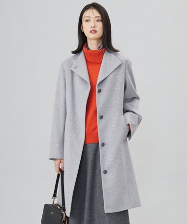 J.PRESS LADIES Super150sAZAMIビーバー スタンドカラー コート