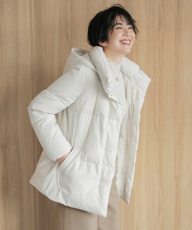 J.PRESS LADIES 【洗える】ブラッシュドマルチポリ ショート ダウンコート