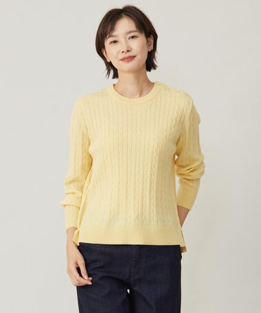J.PRESS LADIES 【洗える】WOOL BLEND AIR クルーネック ニット