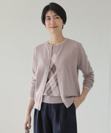 J.PRESS LADIES 【洗える】アーガイル ツイン ニット