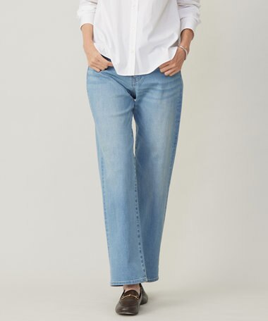 J.PRESS LADIES 【洗える】BASIC STRETCH DENIM ボーイフィット パンツ