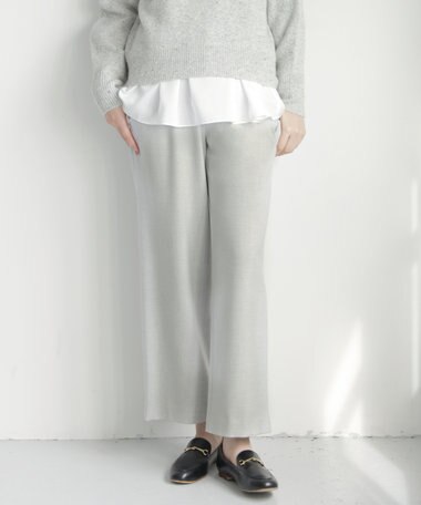 J.PRESS LADIES 【洗える】SOFTサーモ セミワイド パンツ