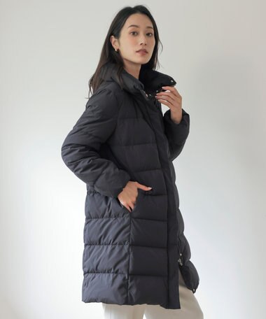 J.PRESS LADIES ブラッシュドマルチポリ ロング ダウン コート