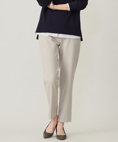 J.PRESS LADIES 【洗える】2way thermoサキソニー テーパード パンツ