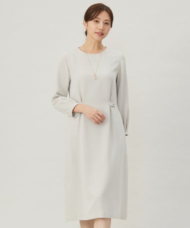 J.PRESS LADIES 【セットアップ対応・洗える】セラテリーダブルクロス ワンピース
