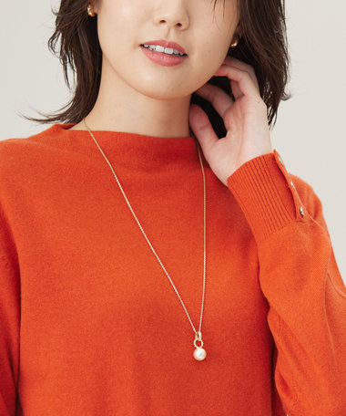 J.PRESS LADIES リングデザインパール ネックレス