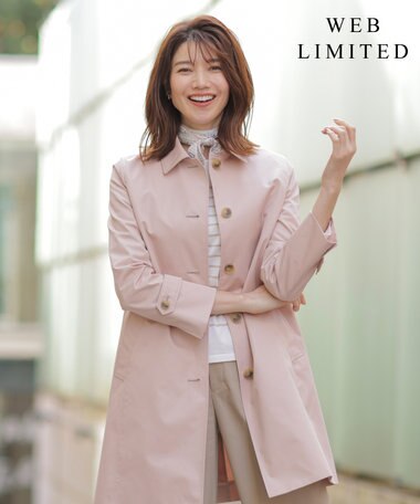 J.PRESS LADIES 【撥水・WEB限定カラーあり】コットンポリエステル ツイル ロング コート