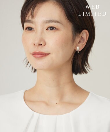 J.PRESS LADIES 【WEB限定】リバーシブルパール イヤリング