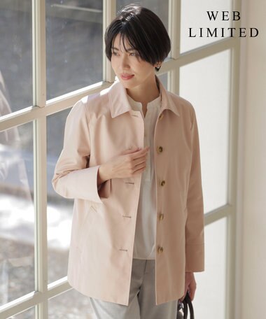 J.PRESS LADIES 【撥水・WEB限定カラーあり】コットンポリエステル ツイル ショート コート