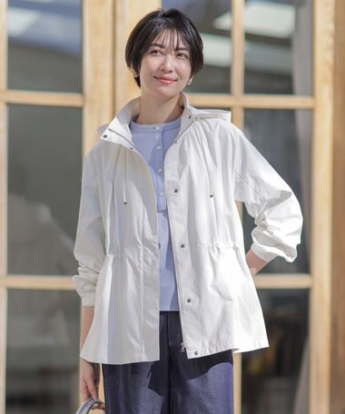 J.PRESS LADIES 【撥水・洗える】Artirosa テントライン ショート丈 コート