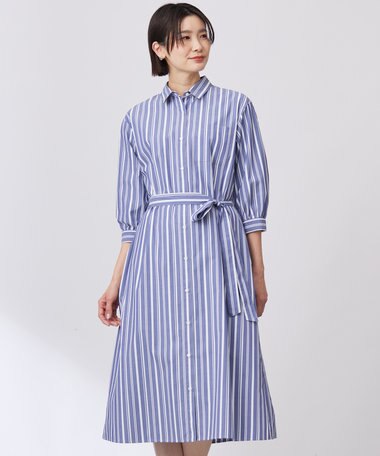 J.PRESS LADIES 【洗える・接触冷感・UVケア】エステネージュ シャツ ワンピース