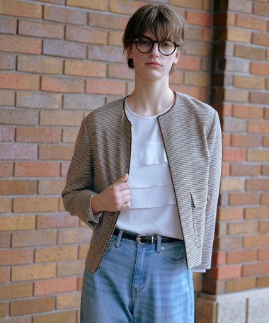 J.PRESS LADIES 【洗える】Calameraリングメッシュ ジャケット