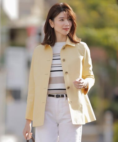 J.PRESS LADIES 【撥水・WEB限定カラーあり】コットンポリエステル ツイル ショート コート