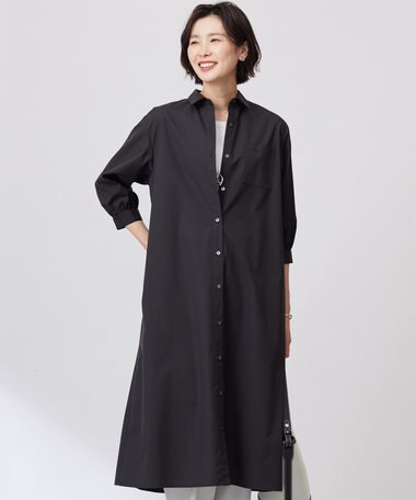 J.PRESS LADIES 【洗える・接触冷感・UVケア】エステネージュ シャツ ワンピース