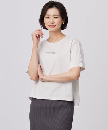 J.PRESS LADIES 【洗える】ロゴTEE カットソー