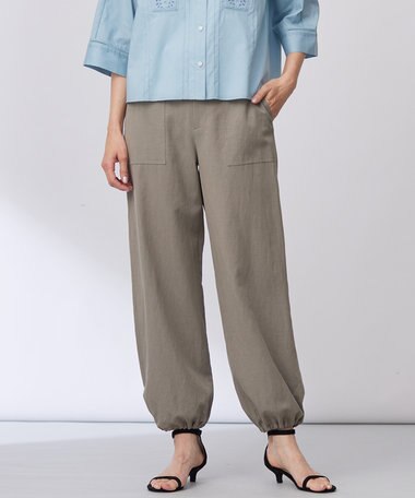 J.PRESS LADIES 【洗える】フィブリルツイル ベイカーパンツ