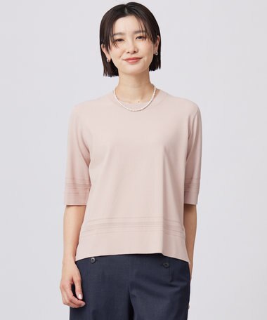 J.PRESS LADIES 【洗える】RAYON ELITE STRETCH クルーネック ニット