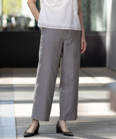 J.PRESS LADIES 【セットアップ対応・洗える・UV加工・吸水速乾】OXIJEWELストレッチ ストレート パンツ