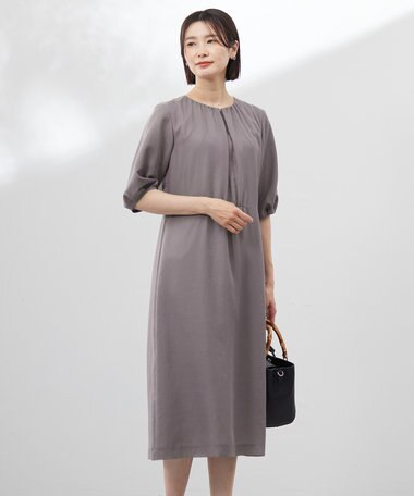 J.PRESS LADIES 【洗える】ブライトスパンボイル ワンピース