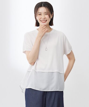 J.PRESS LADIES 【洗える・抗菌防臭】FABRIC コンビ ニット