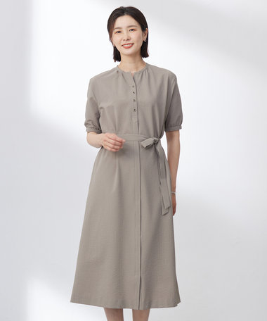 J.PRESS LADIES 【洗える・吸水速乾】DRYライトサッカー ワンピース