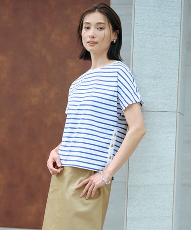 J.PRESS LADIES 【WEB限定カラーあり・洗える】ULTIM天竺ボーダー カットソー