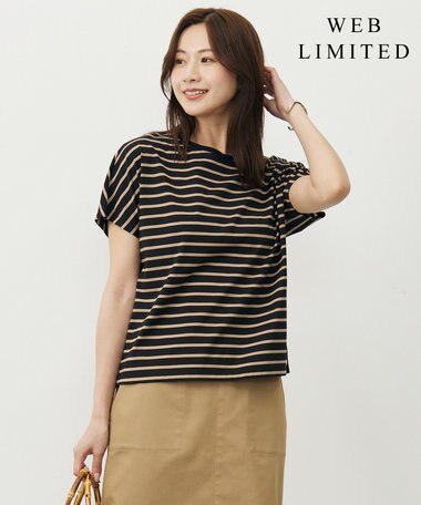  【WEB限定カラーあり・洗える】ULTIM天竺ボーダー カットソー