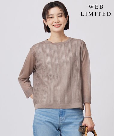 J.PRESS LADIES 【WEB限定カラーあり・洗える】Vis/Peスパーク シアー ニット