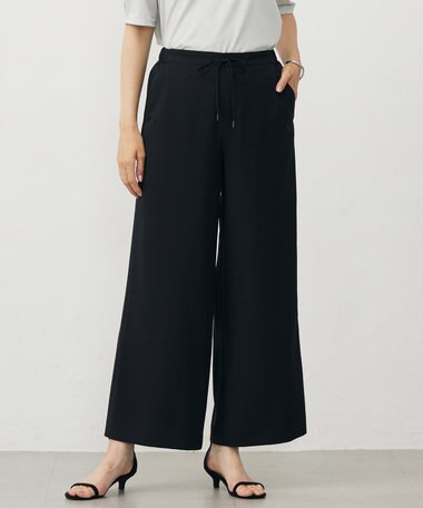 J.PRESS LADIES 【洗える・吸水速乾・接触冷感・セットアップ対応】Light ジョーゼット ワイド パンツ