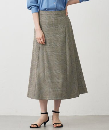 J.PRESS LADIES モナベールツイル チェック フレア スカート