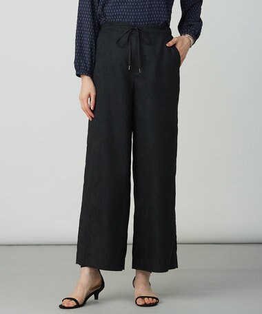 J.PRESS LADIES マイクロライトスエード ワイド パンツ