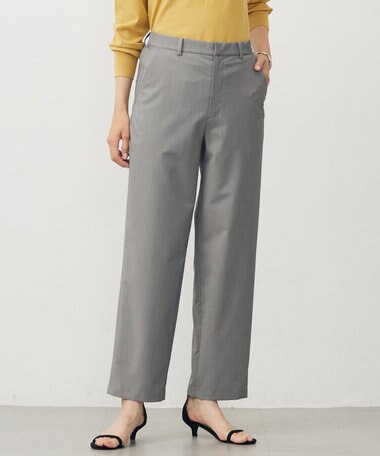 J.PRESS LADIES SOFTシャンブレー テーパード パンツ