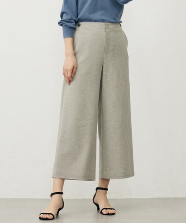 J.PRESS LADIES Shineシャンブレーツイル クロップド パンツ