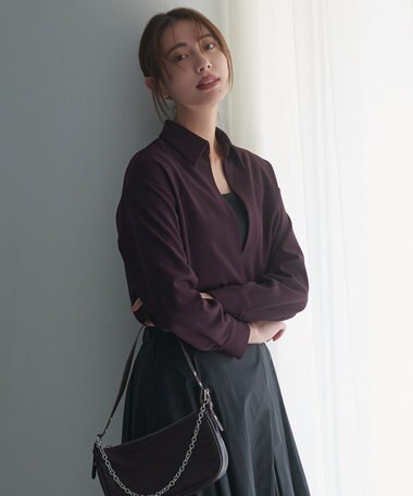 J.PRESS LADIES ジョーゼットダンボール スキッパー カットソー