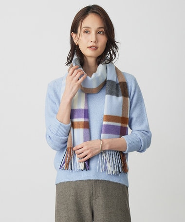 J.PRESS LADIES カシミヤチェック マフラー